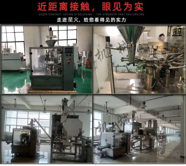 海外梯子npv推荐厂房给袋式消毒粉自动包装机设备及细节实拍