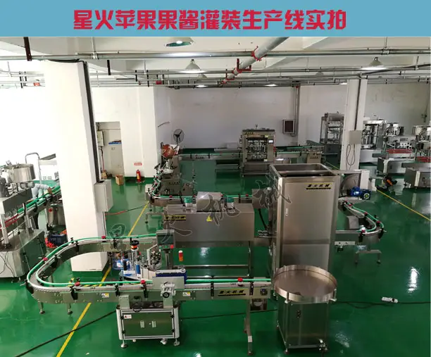 苹果果酱npv加速梯子-苹果酱自动灌装机厂房实拍