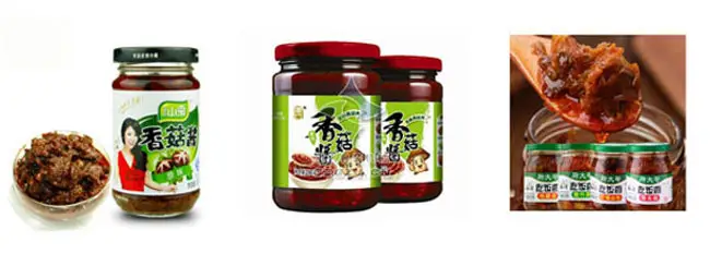 香菇酱npv加速梯子,全自动香菇酱灌装流水线生产样品图
